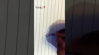 Vicky name signature ideas  #youtubeshorts #shorts