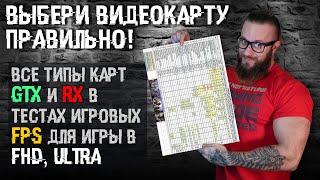 КАК ВЫБРАТЬ ВИДЕОКАРТУ для игры в FHD?! Сравнительная таблица GPU со средним FPS