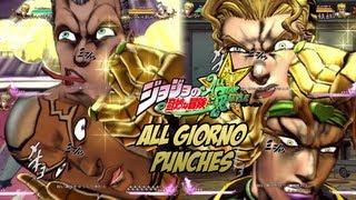 JoJo's Bizarre Adventure: All Star Battle - Giorno's Gold Experience Punches All Characters [HD]