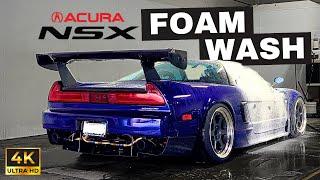 Acura NSX Foam Wash in 4K - Exterior Auto Detailing (Satisfying ASMR)