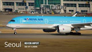 [Seoul] Incheon Airport with huge winds blowing, busy aircraft taking off and landing [ICN/RKSI]