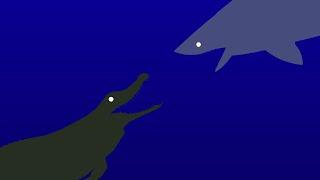 caimen vs bull shark