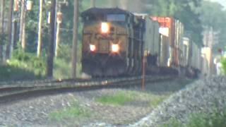 Fast CSX Intermodal Train At Berea Ohio