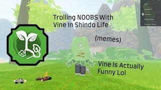 Trolling Noobs With Vine Bloodline In Shindo Life