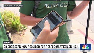 Huntington Beach school requires QR code scan for bathroom breaks