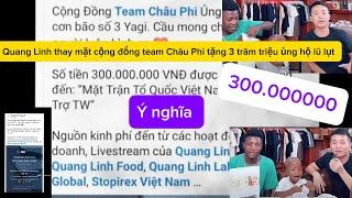 Quang Linh ủng hộ số tiền khủng cho đồng bào quê nhà #quanglinhvlogs #teamchâuphi #lindo