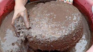 NEW VIDEO// Black grainy texture water  crumbling yummy dipping satisfying relaxing