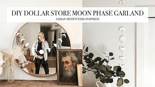 DIY Dollar Store Moon Phase Garland - Urban Outfitters Inspired