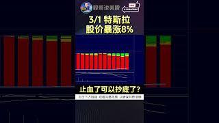 【特斯拉暴涨8%】止血了可以抄底了？#特斯拉 #特斯拉股票 #美股 #股哥说美股 #tesla #马斯克 #美股复盘