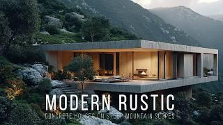 Exploring the Beauty of Modern Rustic Concrete Homes on Mountain Terrain