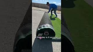 8-hour turf install in 8 seconds | Front yard | OWO Landscaping