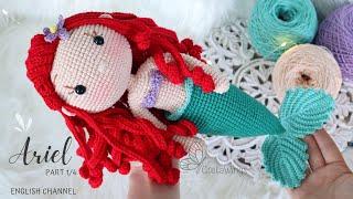 Princess Ariel Amigurumi Tutorial | Princess Series Part 1/4 Sub / GretaWings in English