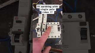 TT earthing with single pole RCBOs . No chance . @mainly electrical , youtube ️