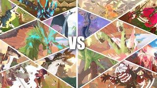 DINOSAUR Creatures Vs PLANT Creatures in Creatures Of Sonaria!