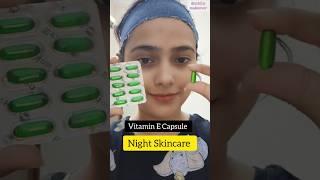 Vitamin E Capsule For Night Skincare/Get Soft Glowing Skin#beatytips#viral#facemassage#yttshorts