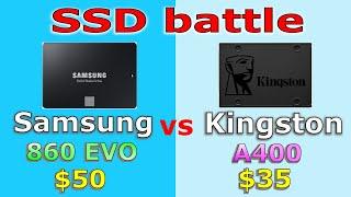 Samsung SSD 860 EVO vs. Kingston SSD A400 Windows Bootzeiten Spiele Ladezeiten und Dateikopie