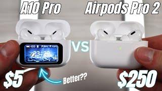 $5 Fake AirPods Better than the Original?? Airpods Pro 2 vs A10 Pro