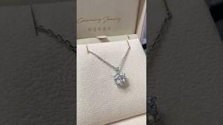 2캐럿 랩 다이아 목걸이