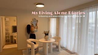 My Livin Alone Diaries| Strong independent just a girl Unboxing & assembling her dining table set