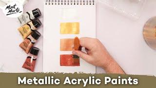 Metallic Acrylic Paints Premium 4pc Product Demo