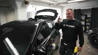 How to window tint: bottom load method of tint installation, by Tint Academy Canada