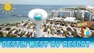 Destin West RV Resort and The Island Resort on the Gulf of Mexico. Ft Walton Beach, Florida