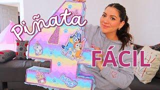 Cómo hacer una piñata FACIL con temática de BLUEY | Manualidades fáciles