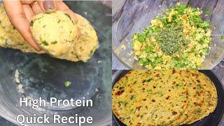 Quick Healthy Protein Rich Breakfast/Lunch box Recipe | Moong Dal Paratha Recipe - Kids lunchbox