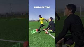 FINTA di TIRO ️ #calcio #tutorial #soccer #partita #finta #skills #dribbling #tiro #fakeshot #shot