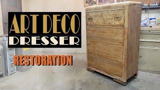 Restoration of an Art Deco Waterfall dresser