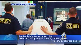 Prudential Center Robot Escorted Out By Security Officers