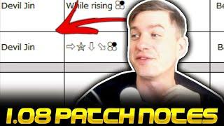 TMM Reads 1.08 Patch Notes... Devil Jin Gets Some Love