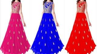 Party Wear Long Fancy Designer Net Gown | Gown Designs |Fashion Style Corner