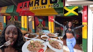 Kenyan tries Jamaican food for the first time.