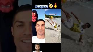 Cristiano Ronaldo Reacts #shorts #football #footballreaction #cr7 #respectreact #messi #soccer