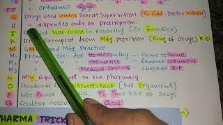 2 Part Schedules A to Z simple tricks to remember, Forensic pharmacy, Pharmaceutical jurisprudence