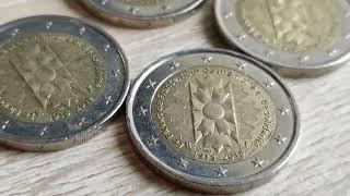 4 pièces de 2 EUROS FRANCE 2018 identiques trouvées le même jour !