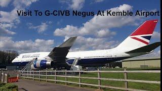 British Airways 747-400 G-CIVB Negus At Kemble Airport Quick Tour