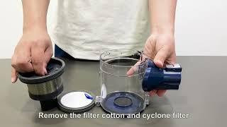 How to Installation and Removal the Filters from a Prettycare W200 Vacuum Cleaner