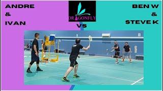 Dragonfly Badminton Zone - Andre & Ivan vs Ben W & Steve K