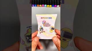 DIY sprunki ice cream blind box with paper #diy#blindbox #sprunki #clay