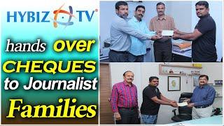 Hybiz TV hands over cheques to Journalist Families | Hybiz tv