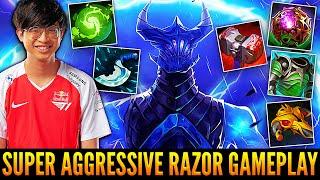 23SAVAGE With Super Aggressive Razor Gameplay - Refresher Orb + Octarine Core + Basher Crazy Build!