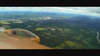 Slingsby 1939 Petrel Glider Flight At Harris Hill 2021 International Vintage Sailplane Meet