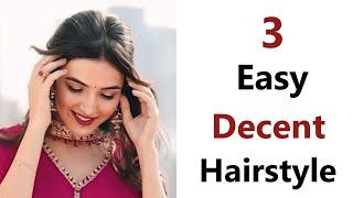 New Decent Beatiful hairstyle -open hair hairstyle |easy hairstyle | hairstyle for kurti|hairstyle