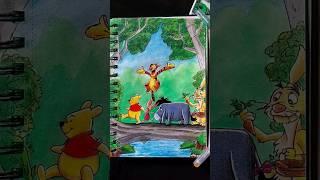A Pooh Bear Artwork | Abash Kumar Art | #poohbear #painting #art #shorts #artshorts