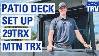 How to set up an Outdoors RV MTN TRX ramp door patio deck