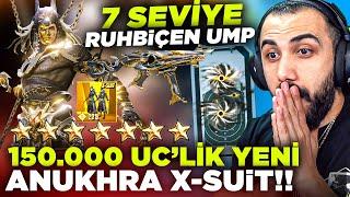 7 SEVİYE ANUKHRA X-SUİT GELDİ FİRAVUN X-SUİT GERİ DÖNDÜ (150.000 UC HEPSİNİ FULLEDİK) | PUBG MOBILE
