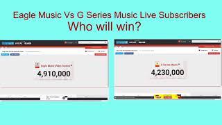 Eagle Music Video Station Vs G Series Music Station Live Subscribers Count