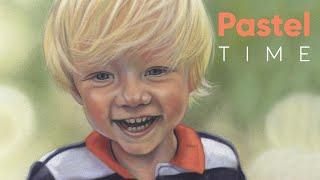 Portrait of a Boy in Soft Pastel - Timelapse